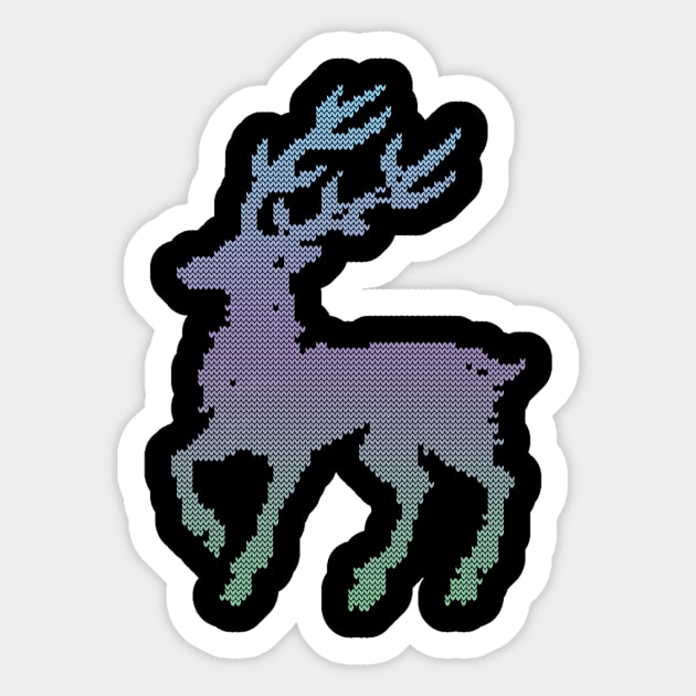 december deer ugly christmas Sticker by crackdesign